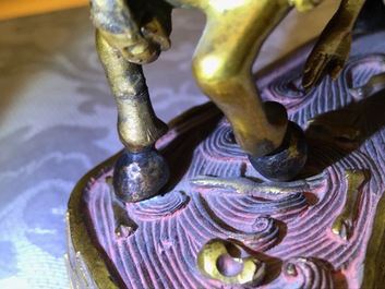 Une figure de Palden Lhamo en bronze dor&eacute;, Tibet, 17&egrave;me