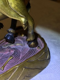 Une figure de Palden Lhamo en bronze dor&eacute;, Tibet, 17&egrave;me