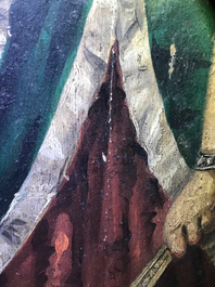 Four Dutch polychrome painted wood dummy boards, 18th C.