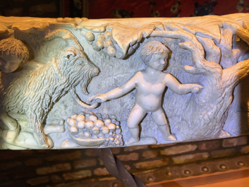 An exceptionally large carved ivory 'Bacchants' tusk, France or Italy, 18th C.