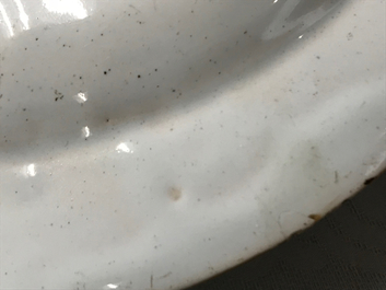 A Holitsch faience famille rose-style chinoiserie plate, Hungary, 18th C.