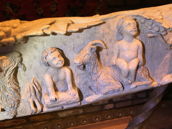 An exceptionally large carved ivory 'Bacchants' tusk, France or Italy, 18th C.