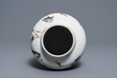 A Chinese famille rose 'playing boys' vase, Yongzheng