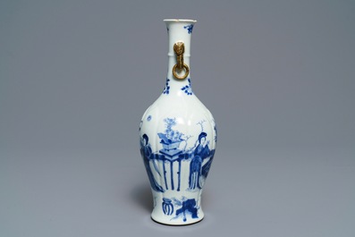 A Chinese blue and white 'Long Eliza' vase, Kangxi
