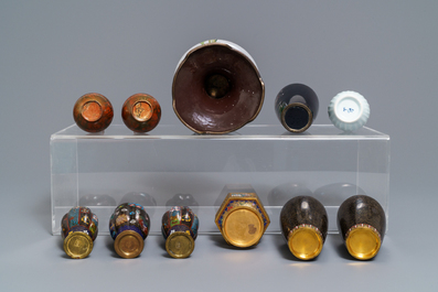A large collection of Japanese cloisonn&eacute; and studio pottery, Meiji/Showa, 19/20th C.