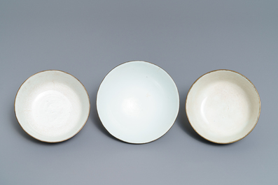 Six Chinese blue and white 'Bleu de Hue' Vietnamese market bowls and dishes, 19th C.