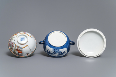 Une collection vari&eacute;e en porcelaine de Chine bleu et blanc et famille rose, Kangxi et apr&egrave;s