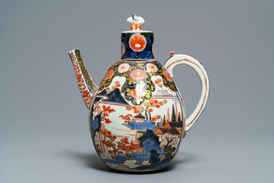 A large Japanese Imari jug and cover, Edo, 17th C.