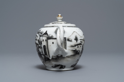 An 11-piece Chinese 'European subject' tea service, Qianlong