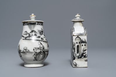 An 11-piece Chinese 'European subject' tea service, Qianlong