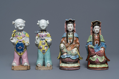Une collection vari&eacute;e de figures en porcelaine de Chine, 18&egrave;me et apr&egrave;s