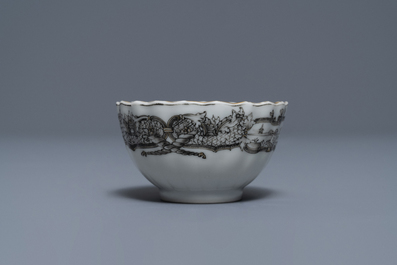 A 37-piece Chinese grisaille 'Jupiter' tea service, Qianlong