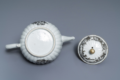 A 37-piece Chinese grisaille 'Jupiter' tea service, Qianlong