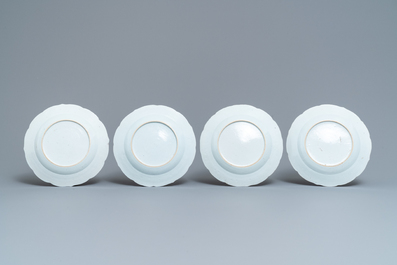 Ten Chinese famille rose plates and a bowl, Qianlong