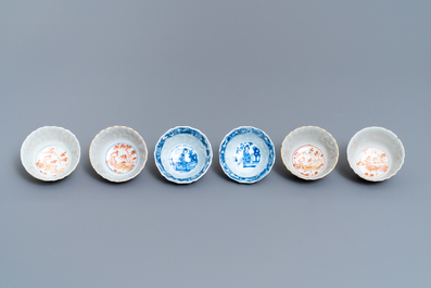 Een collectie Chinees blauw-wit, famille rose en Imari-stijl porselein, Kangxi/Qianlong