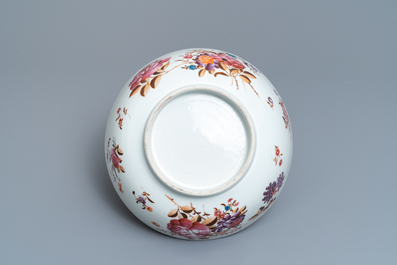 Ten Chinese famille rose plates and a bowl, Qianlong