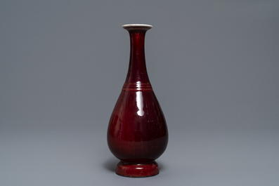 A Chinese pear-shaped 'langyao' vase, 19th C.