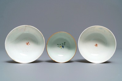 A collection of Chinese famille rose cups and saucers, Yongzheng/Qianlong