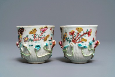 A collection of Chinese famille rose cups and saucers, Yongzheng/Qianlong