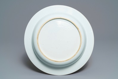 A Chinese blue and white 'river landscape' basin, Qianlong