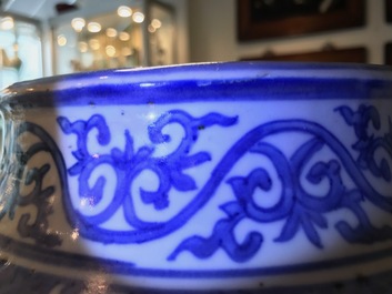 A Chinese blue and white 'immortals' vase, Wanli