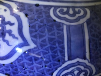 A Chinese blue and white 'immortals' vase, Wanli