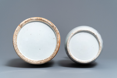 Deux vases en porcelaine de Chine qianjiang cai, 19/20&egrave;me