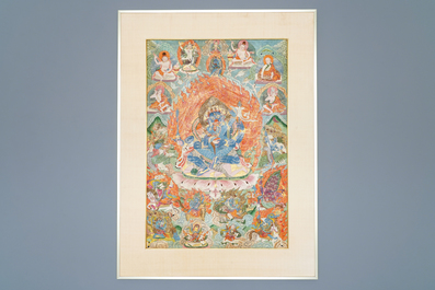 A 'Mahakala' thangka, Tibet, 19th C.