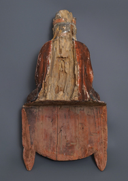 Une figure d'une Bodhisattva en bois peint, Chine, 18/19&egrave;me