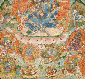 A 'Mahakala' thangka, Tibet, 19th C.