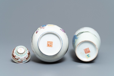 Een diverse collectie Chinees porselein, Qing en Republiek, 19/20e eeuw