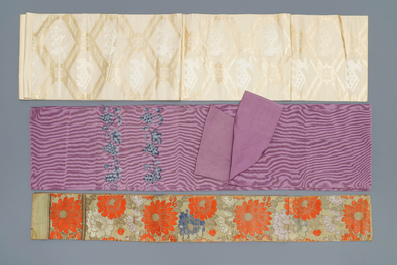 Une collection vari&eacute;e de textiles japonaises, Meiji/Showa, 19/20&egrave;me