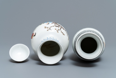 Een diverse collectie Chinees porselein, Qing en Republiek, 19/20e eeuw