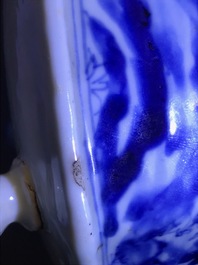 A rare Chinese blue and white 'Europa and the bull' coffee pot, Kangxi