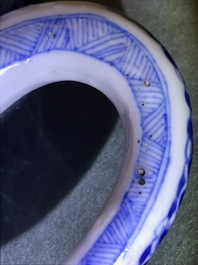 A rare Chinese blue and white 'Europa and the bull' coffee pot, Kangxi