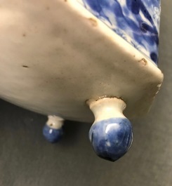 A rare Chinese blue and white 'Europa and the bull' coffee pot, Kangxi