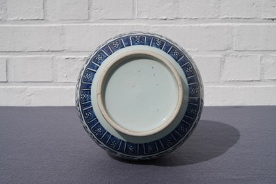 A Chinese blue, white and underglaze red yuhuchunping vase, Qianlong