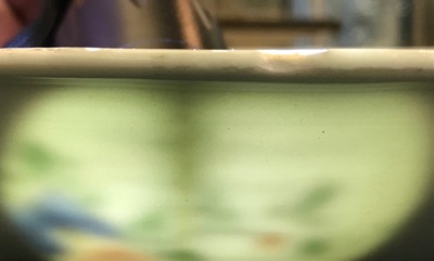 A Chinese famille verte 'carps' charger, Kangxi