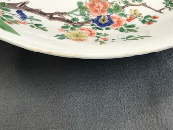 A Chinese famille verte 'carps' charger, Kangxi