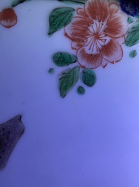 A Chinese famille verte 'carps' charger, Kangxi