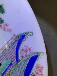 A Chinese famille verte 'tea ceremony' charger, Kangxi