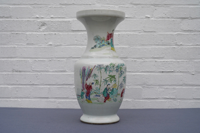 Un vase en porcelaine de Chine famille rose &agrave; d&eacute;cor des 'Sept sages dans la for&ecirc;t de bambou', Yongzheng