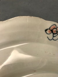 Neuf pi&egrave;ces en porcelaine de Chine famille rose &agrave; d&eacute;cor 'Feuille de tabac', Qianlong