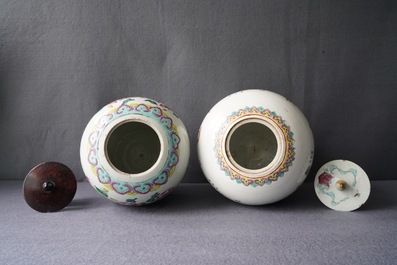 Een diverse collectie Chinees famille rose porselein, 19/20e eeuw