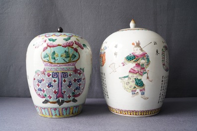 Een diverse collectie Chinees famille rose porselein, 19/20e eeuw
