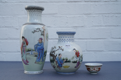 Een diverse collectie Chinees porselein, Qing en Republiek, 19/20e eeuw