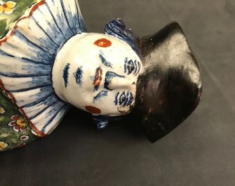 Une fontaine de table de type 'Bobbejak' en fa&iuml;ence polychrome de Delft, 18&egrave;me