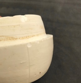 A Chinese qingbai melon-shaped box and cover, Southern Song