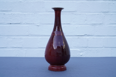 A Chinese pear-shaped 'langyao' vase, 19th C.
