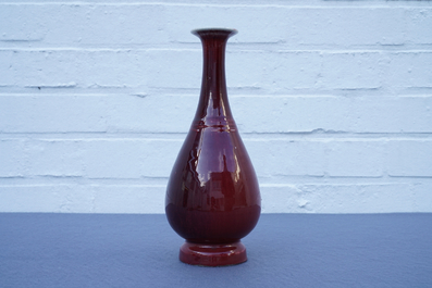 A Chinese pear-shaped 'langyao' vase, 19th C.